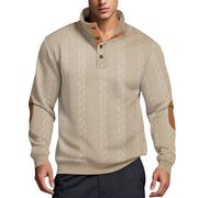 Herren Strickpullover mit hohem Kragen und Muster